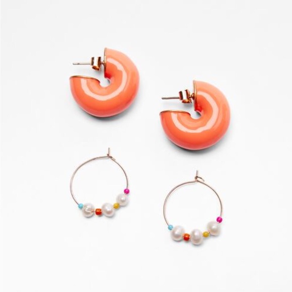 ZARA pack of assorted earrings - Picture 2 of 7